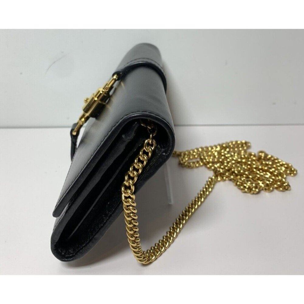 Gucci Jackie 1961 Wallet Black Calf Leather Crossbody Bag